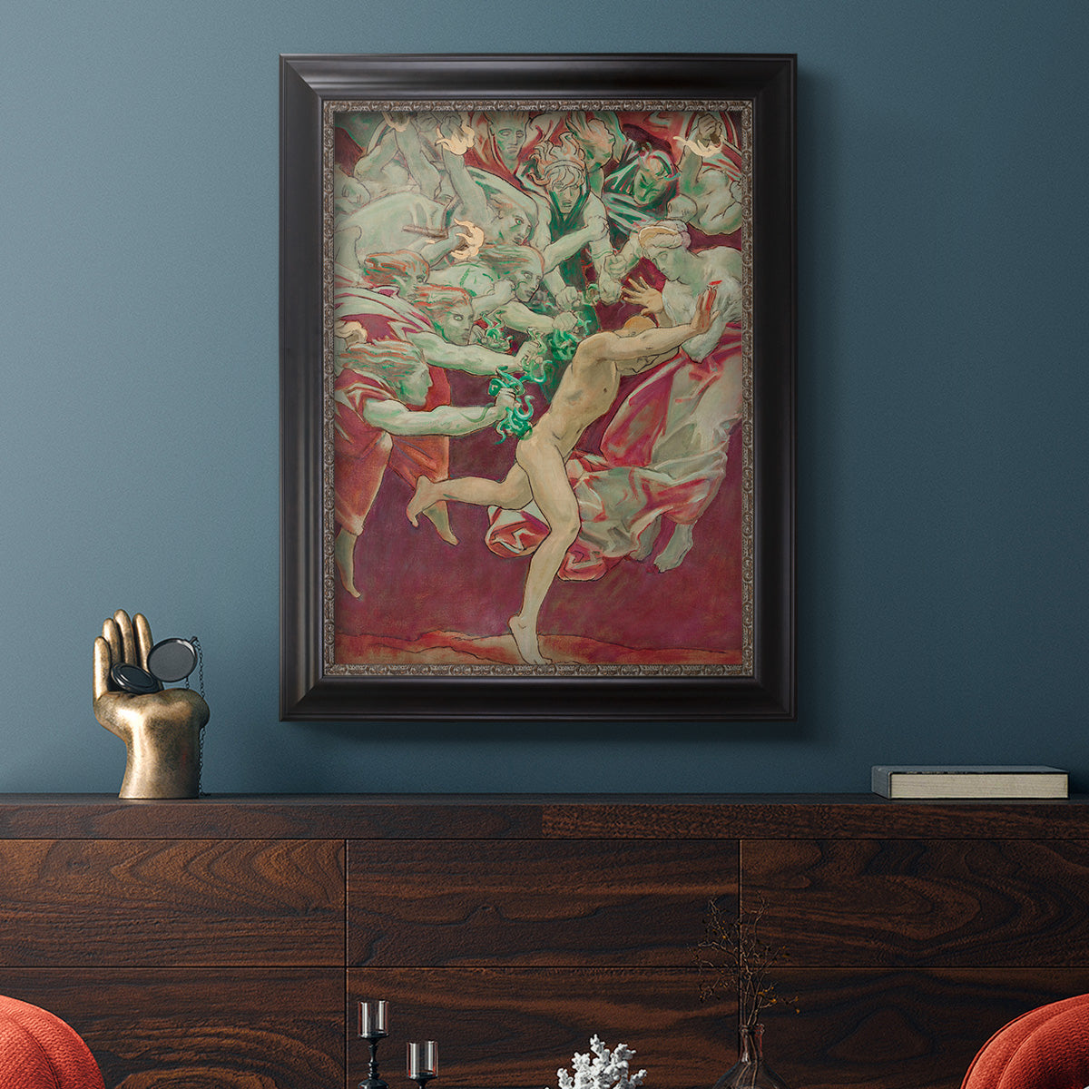 Orestes and the Furies - Ornate Framed Canvas Print