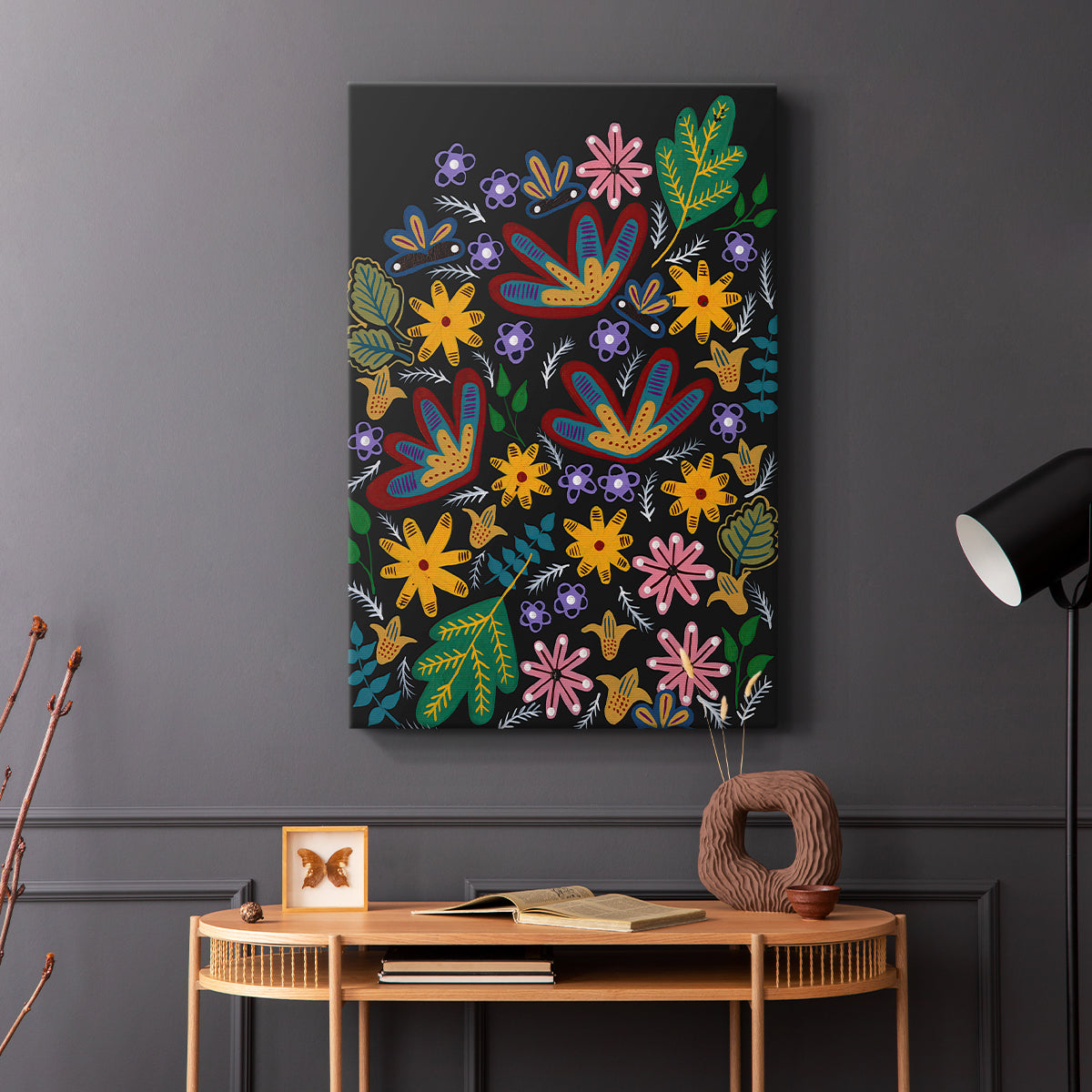 Muddled Flowers I - Canvas Art Print
