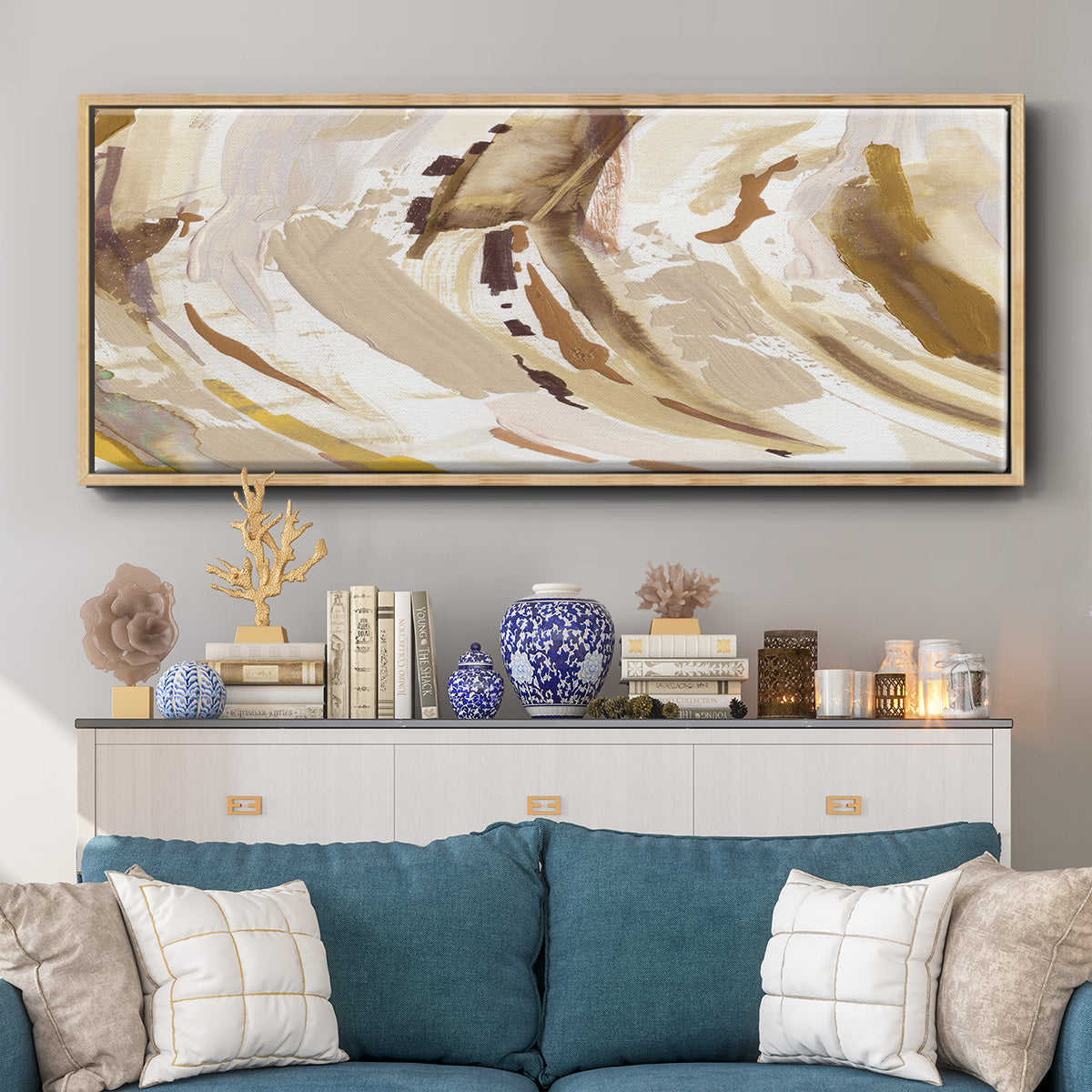 Desert Path - Floater Framed Canvas Print
