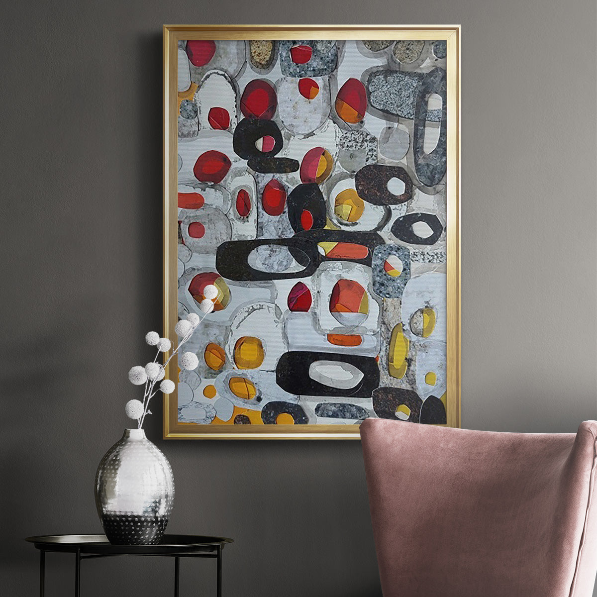 Fruit Collage I - Modern Framed Canvas Print