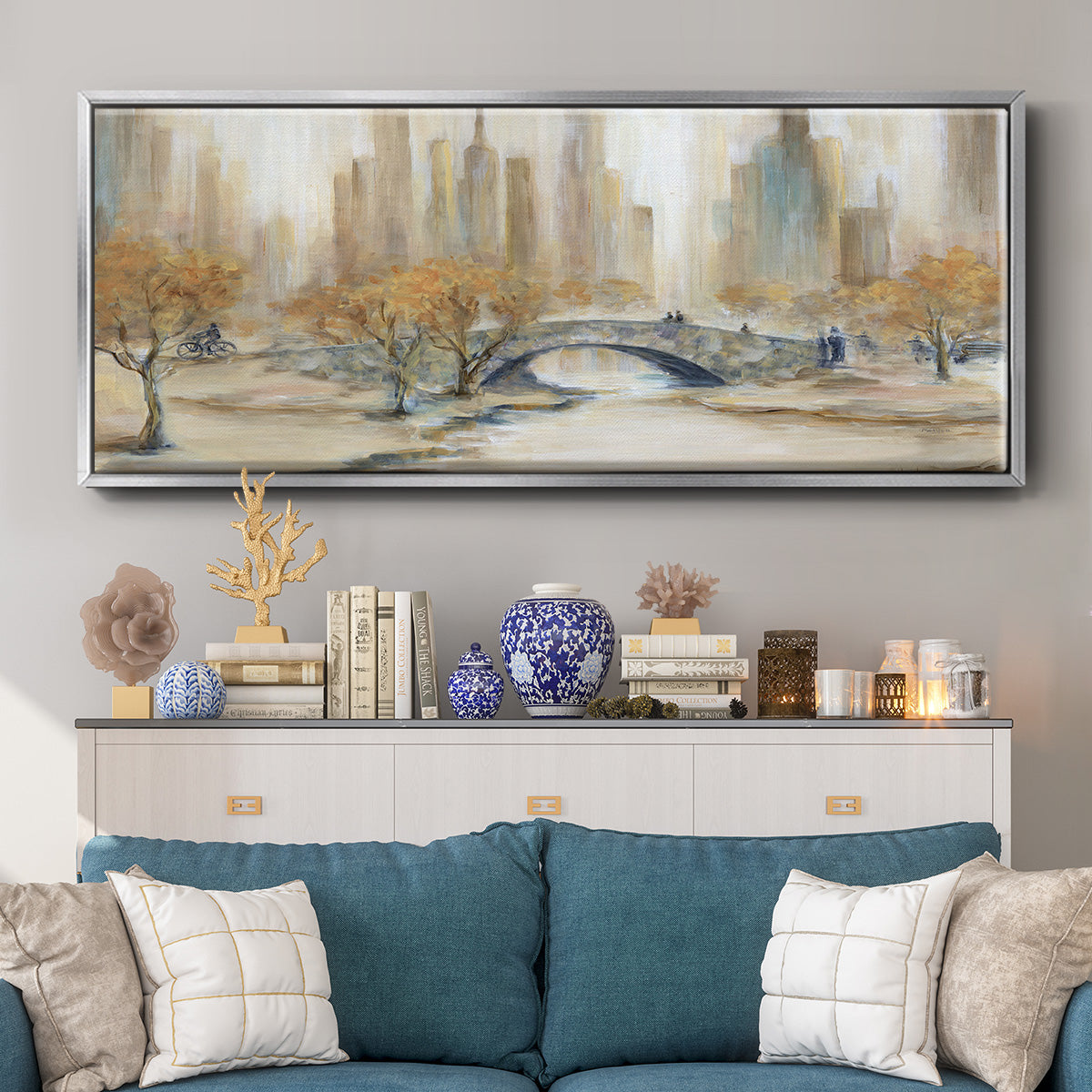 Central Park - Floater Framed Canvas Print