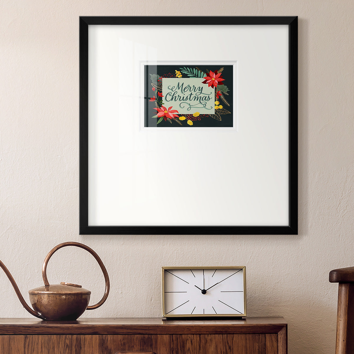 Bright Christmas Night  I Premium Framed Print Double Matboard