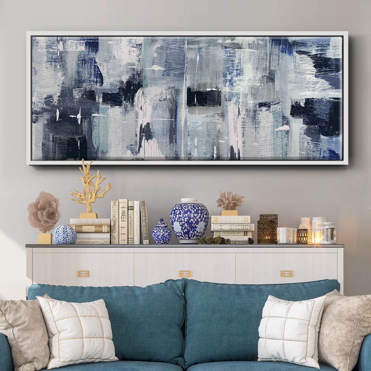 Spring Mountains - Floater Framed Canvas Print