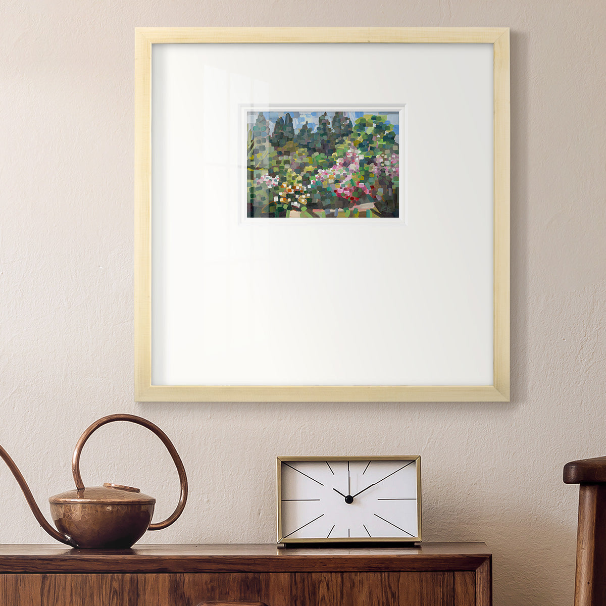 Arboretum in Spring- Premium Framed Print Double Matboard