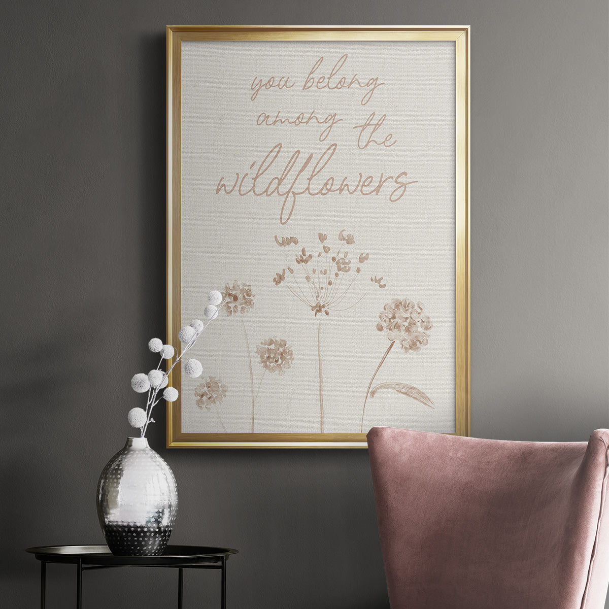 Wildflowers - Modern Framed Canvas Print