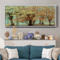 Teal Tree - Floater Framed Canvas Print