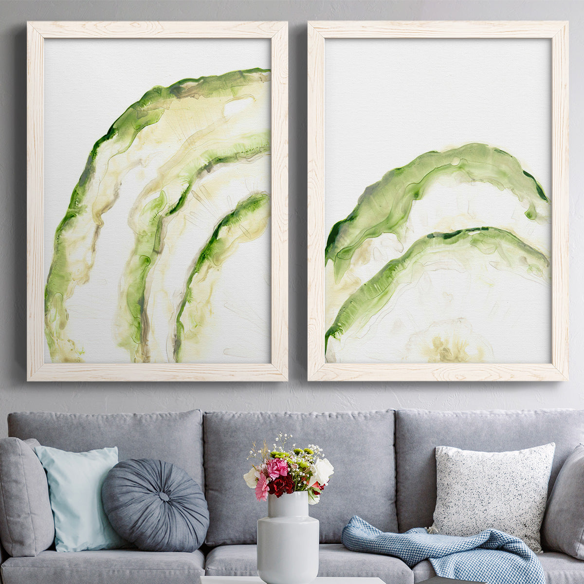 Lichen Halo I - Premium Framed Canvas 2 Piece Set - Ready to Hang