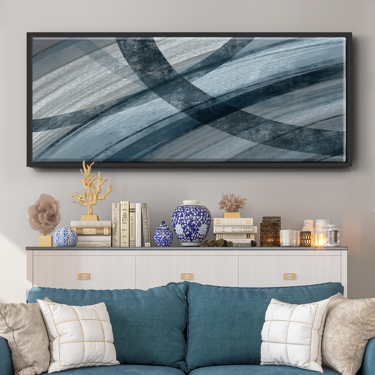 Sectional Centric - Floater Framed Canvas Print