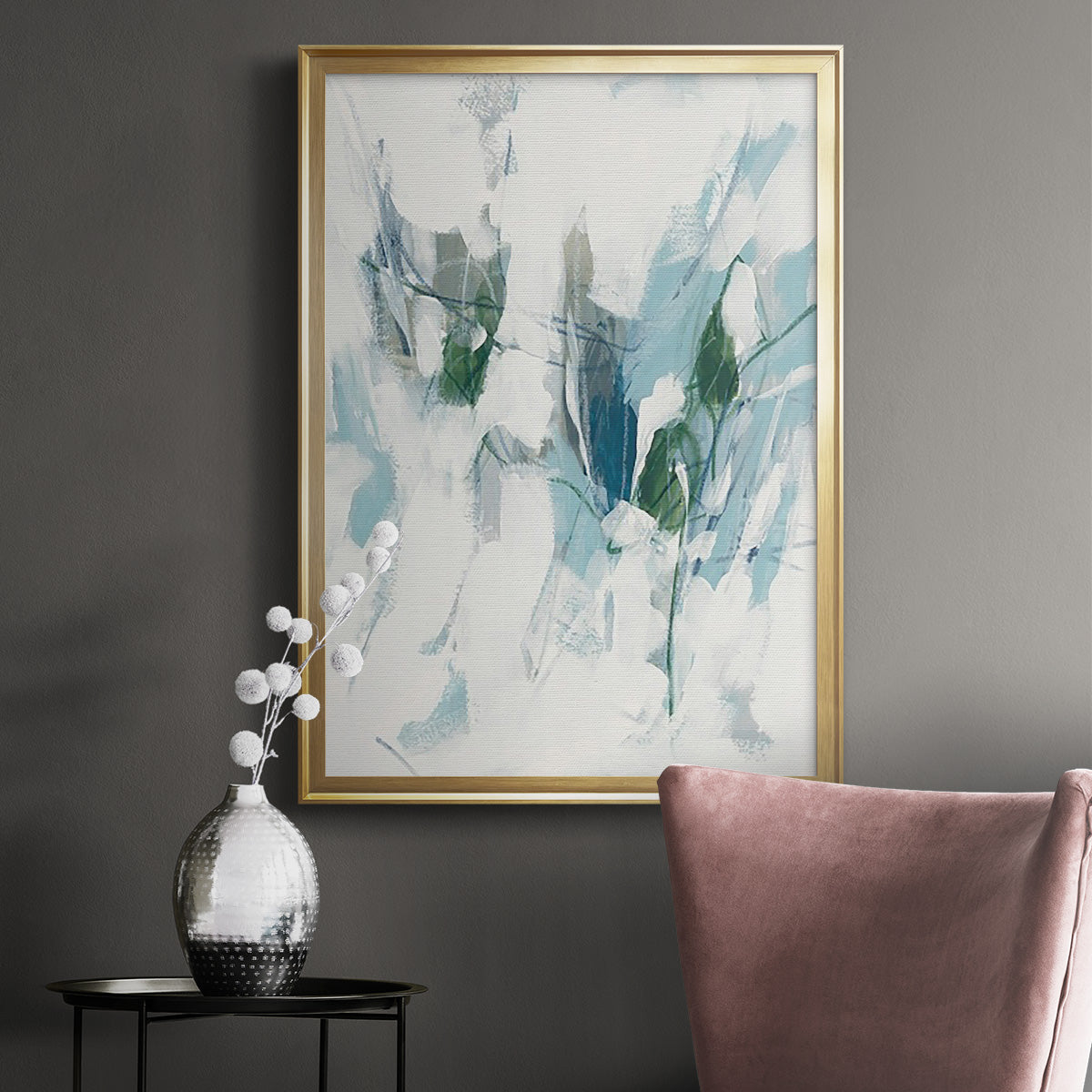 Ice Cavern I - Modern Framed Canvas Print