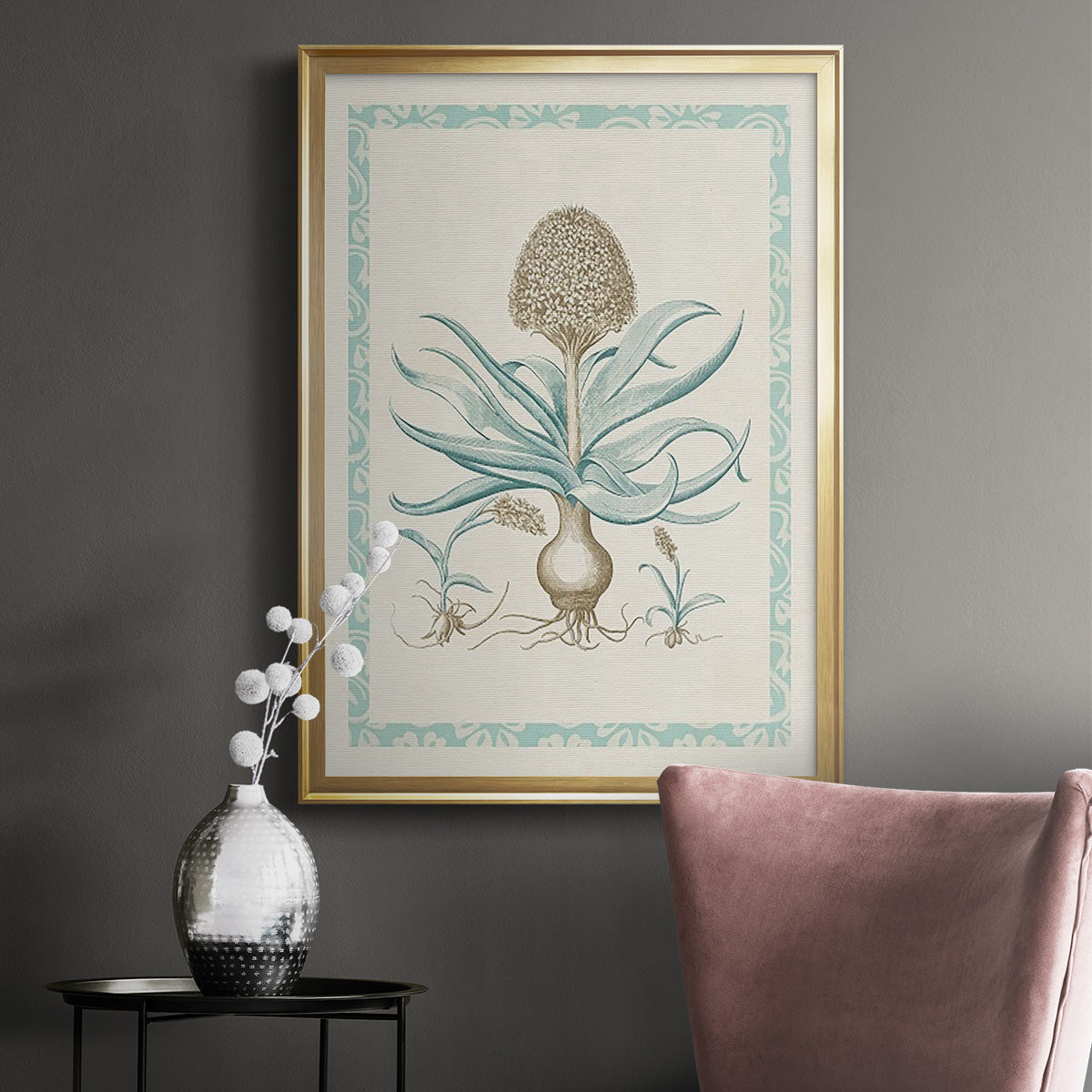 Willow Blue Besler IV - Modern Framed Canvas Print