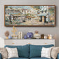 Rooftop Café - Floater Framed Canvas Print
