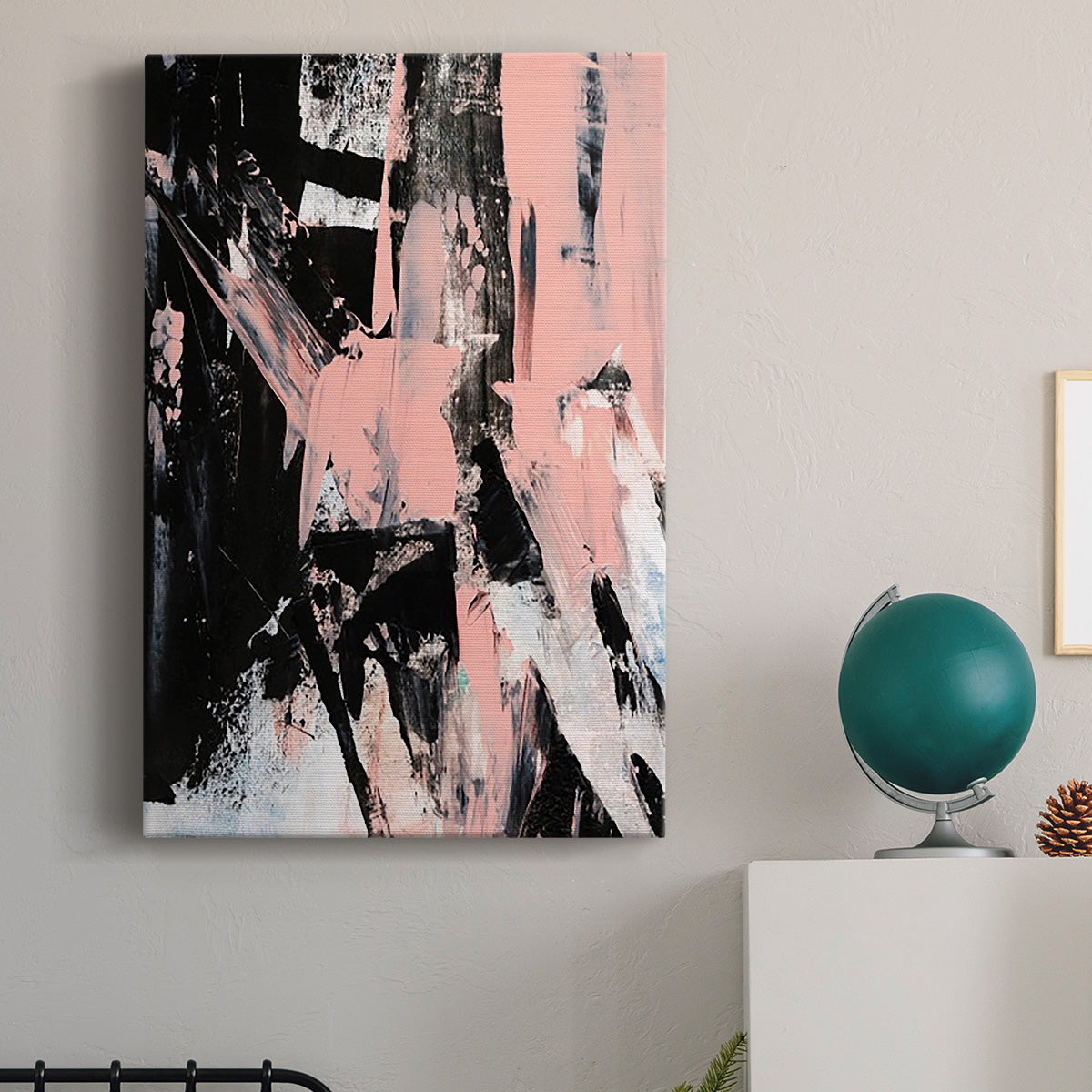 Black & Blush II Premium Gallery Wrapped Canvas - Ready to Hang