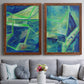 Geometric in Cool I - Premium Framed Canvas 2 Piece Set - Ready to Hang