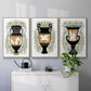 Greek Vases I - Framed Premium Gallery Wrapped Canvas L Frame 3 Piece Set - Ready to Hang