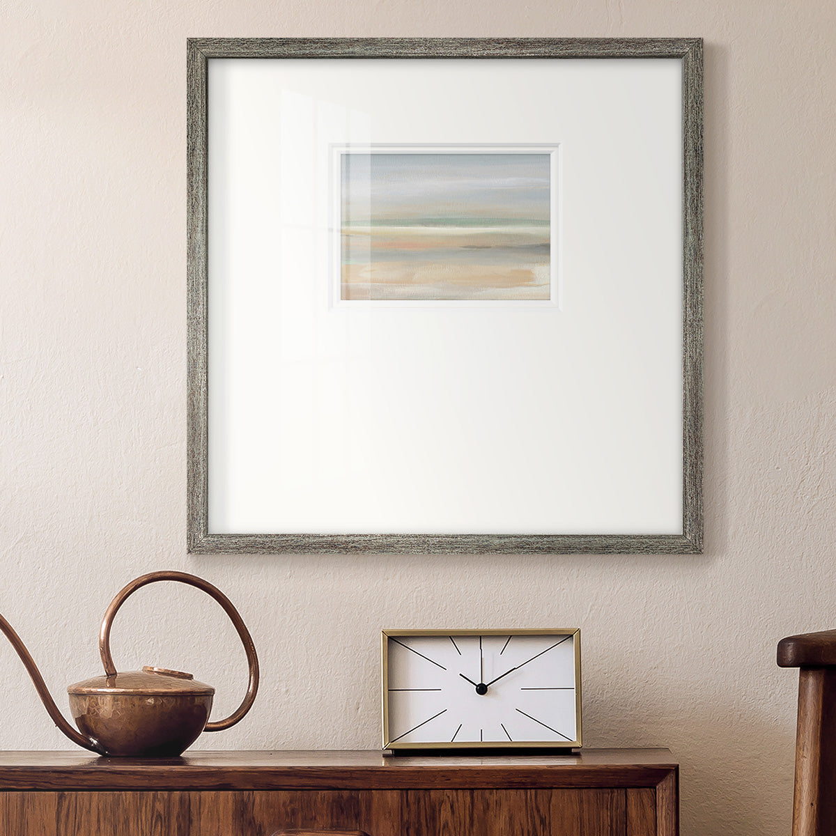 Soft Far Field Premium Framed Print Double Matboard