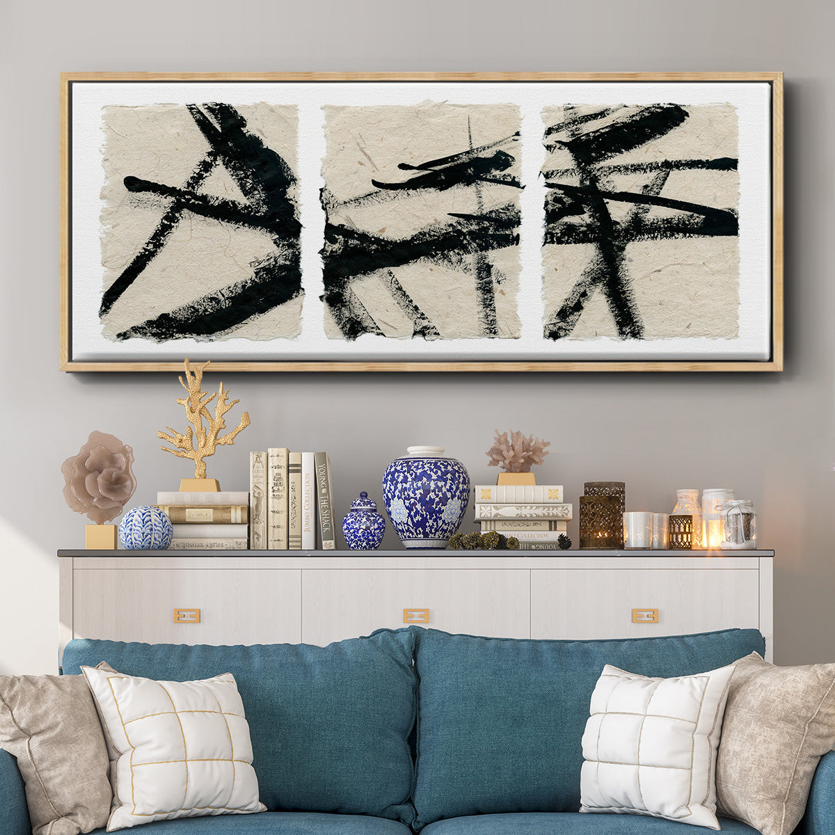 Got Our Lines Crossed - Floater Framed Canvas Print