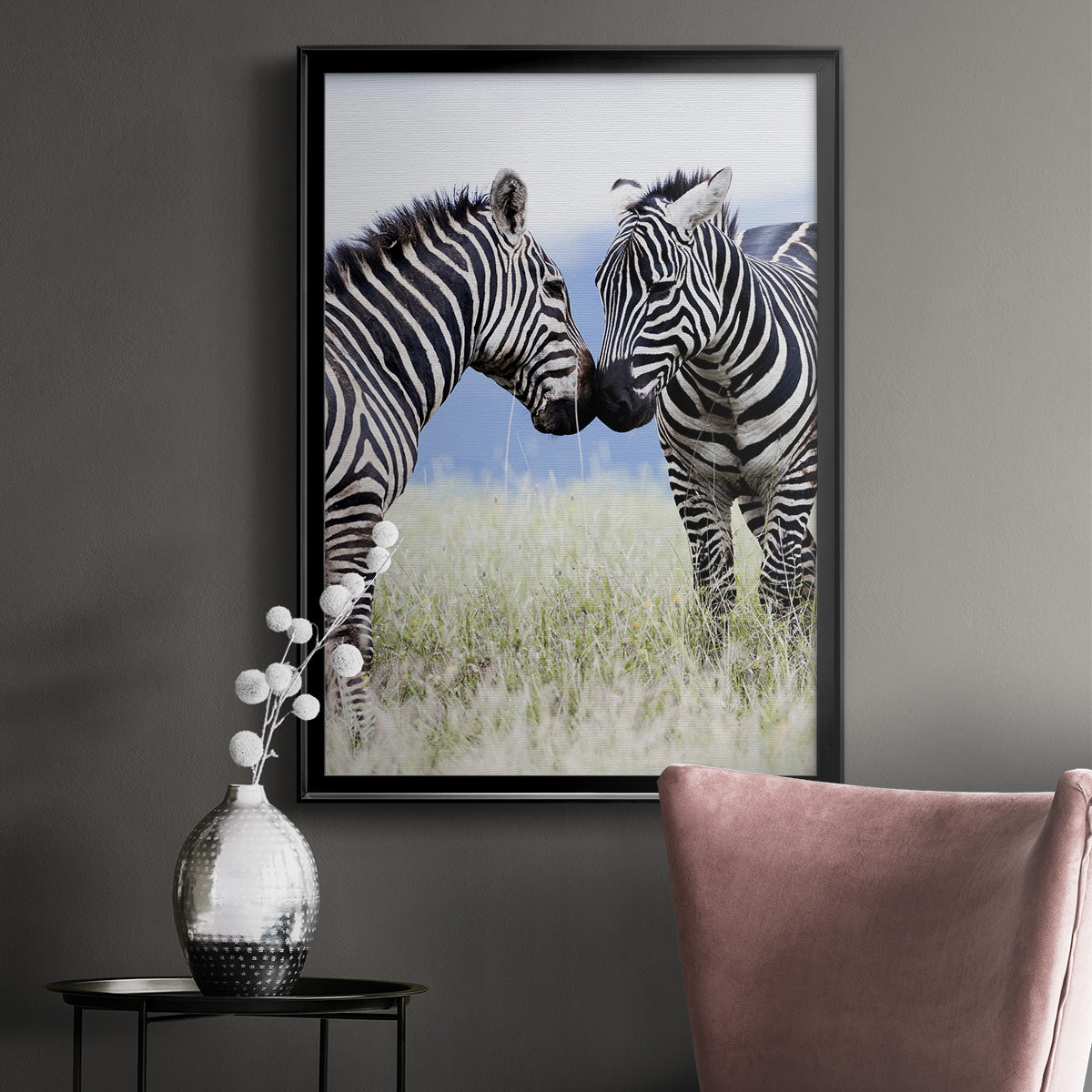 African Affection - Modern Framed Canvas Print