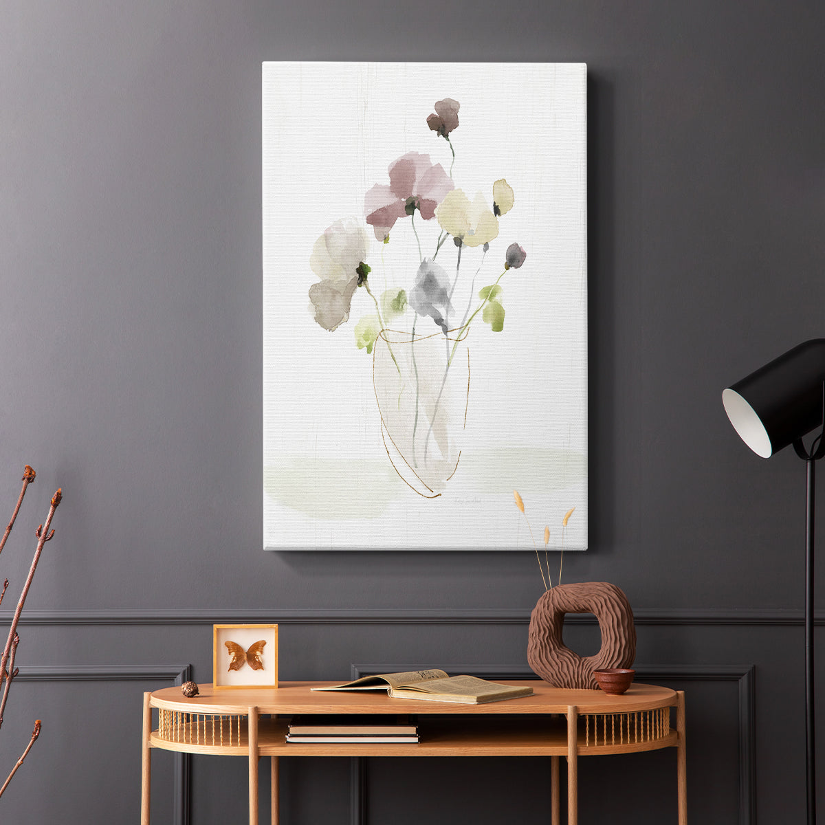 Choose Happy Bouquet I - Canvas Art Print