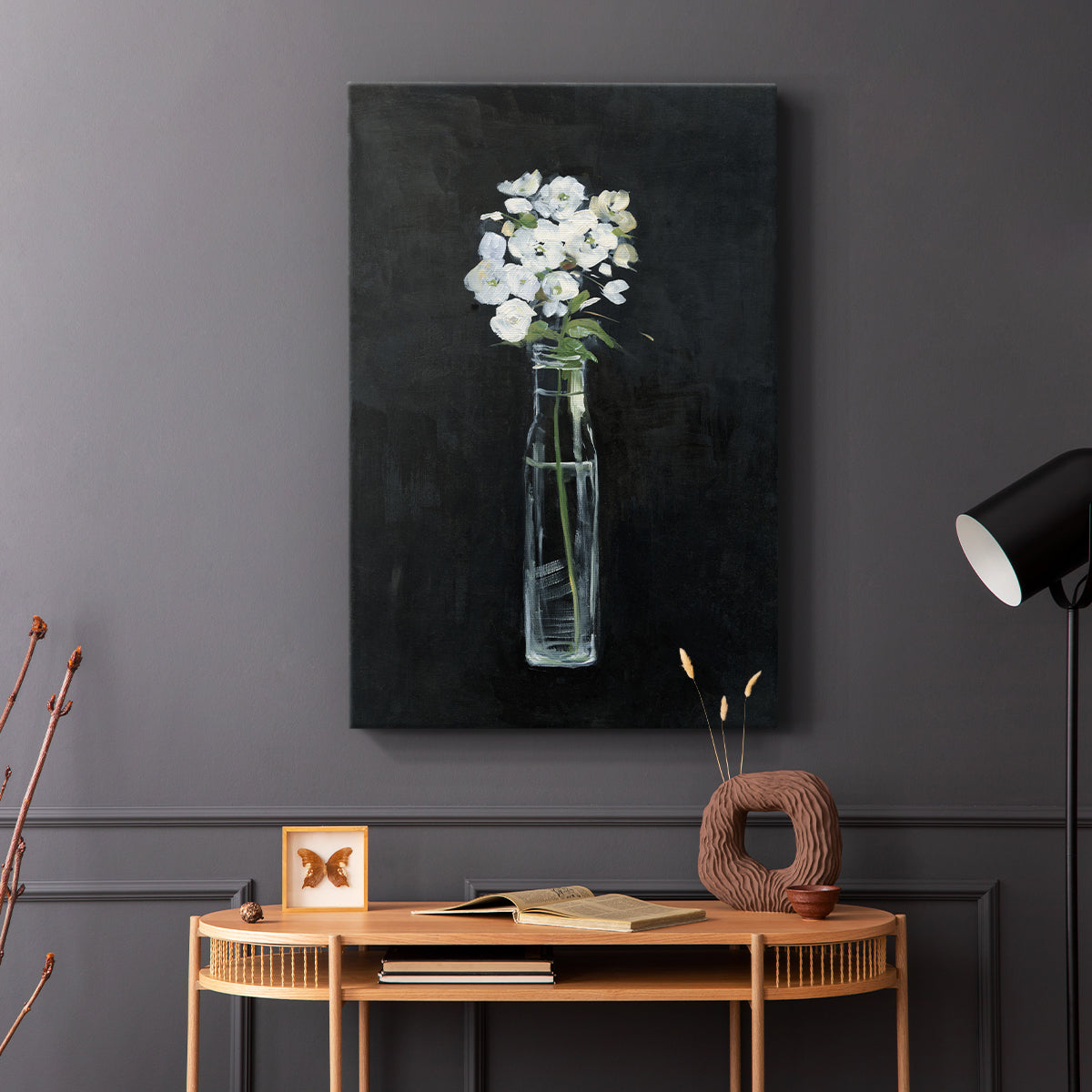 Sophisticated Farm Floral - Canvas Art Print