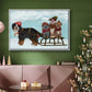 Christmas Mutt Sled - Floater Framed Canvas Print
