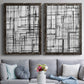 Line Meditation I - Premium Framed Canvas 2 Piece Set - Ready to Hang