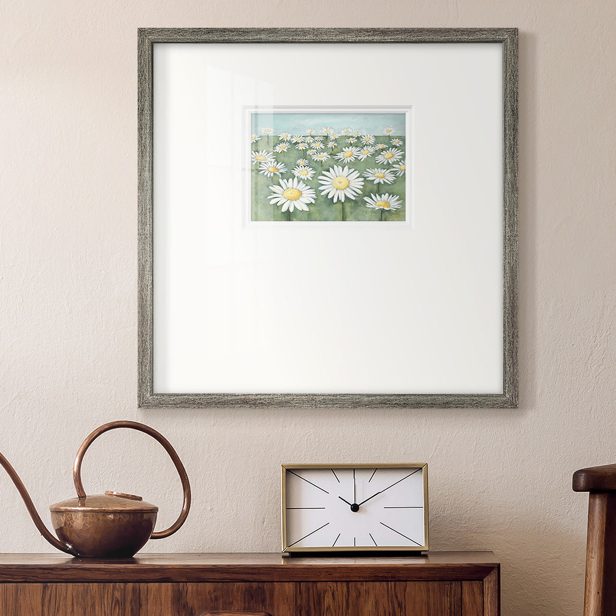 Field of Flowers Premium Framed Print Double Matboard