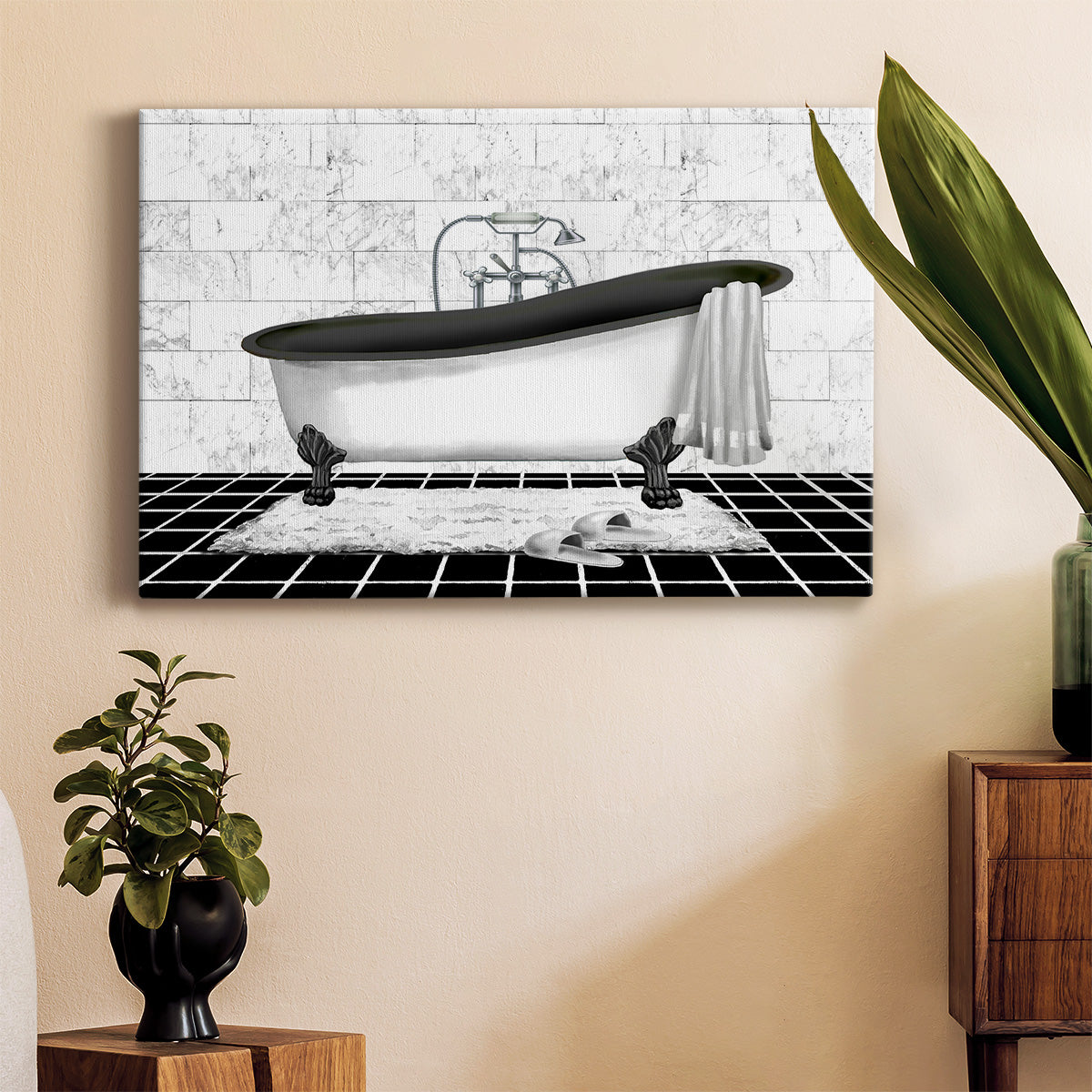 Modern Bath II Premium Gallery Wrapped Canvas - Ready to Hang