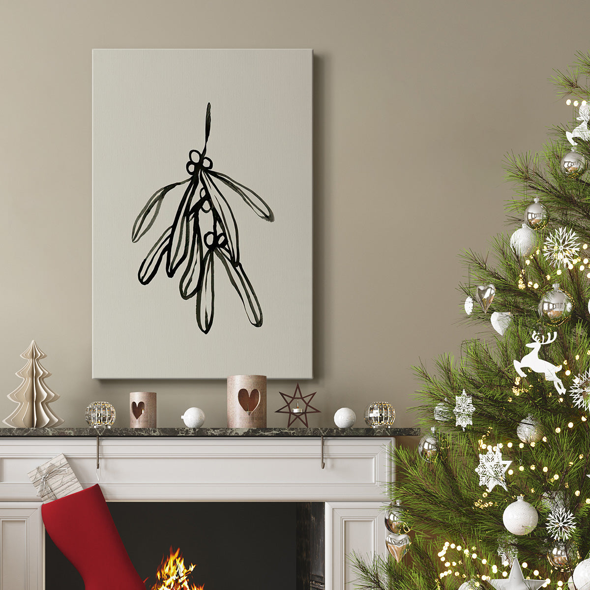 Mistletoe Sketch II - Gallery Wrapped Canvas