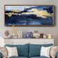 Gilded Indigo Sea II - Floater Framed Canvas Print