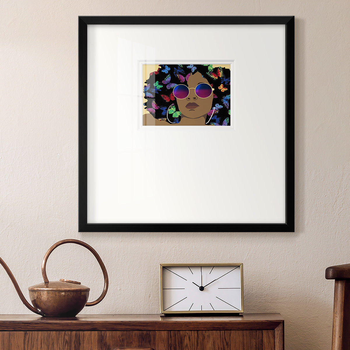 Butterfly Diva I Premium Framed Print Double Matboard