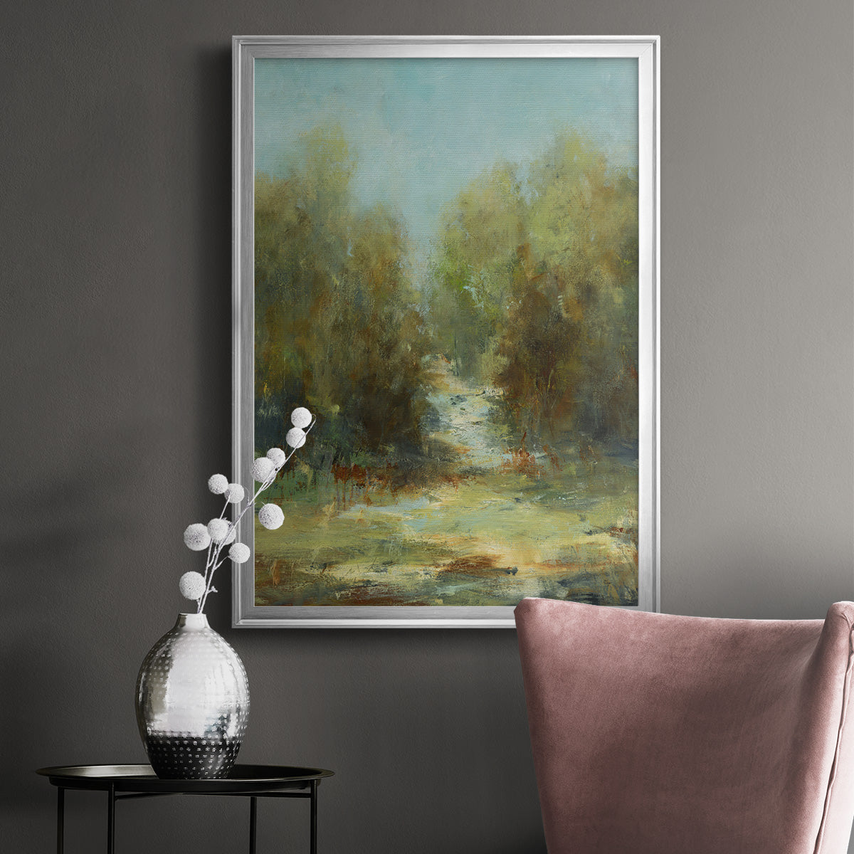 A Walk In The Woods - Modern Framed Canvas Print