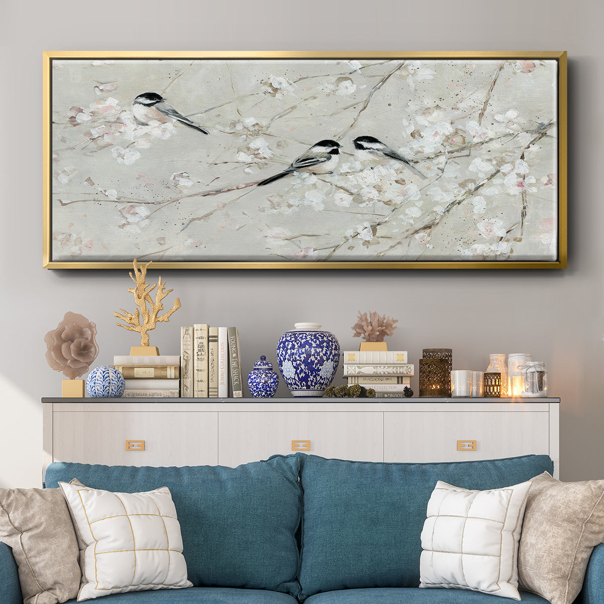 Nature's Confetti I - Floater Framed Canvas Print