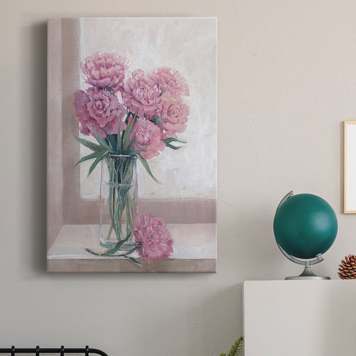 Windowsill Floral II Premium Gallery Wrapped Canvas - Ready to Hang