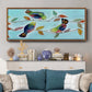Bitty Birds I - Floater Framed Canvas Print