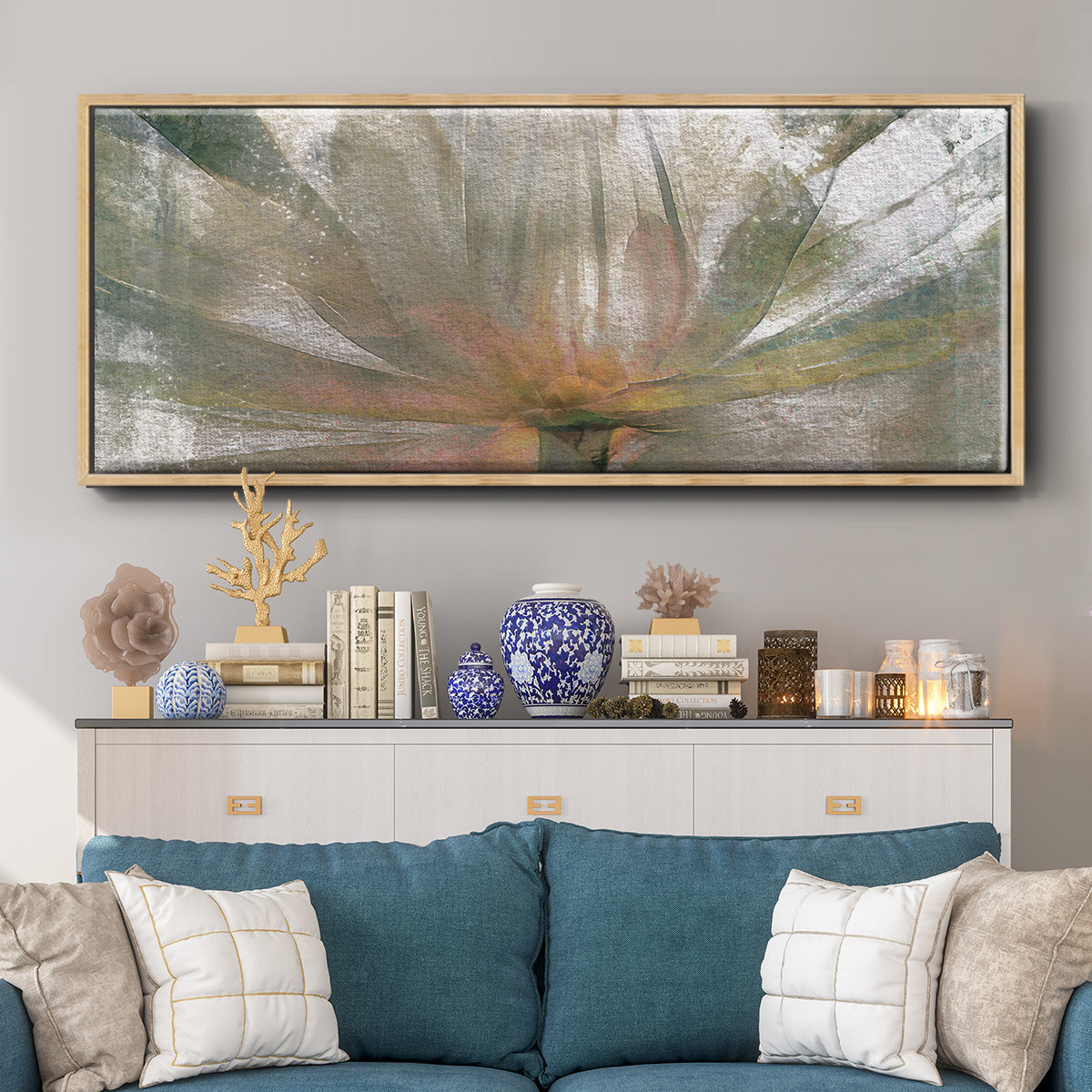 Lily Light - Floater Framed Canvas Print