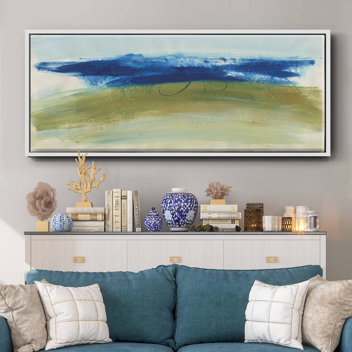 Mirages I - Floater Framed Canvas Print