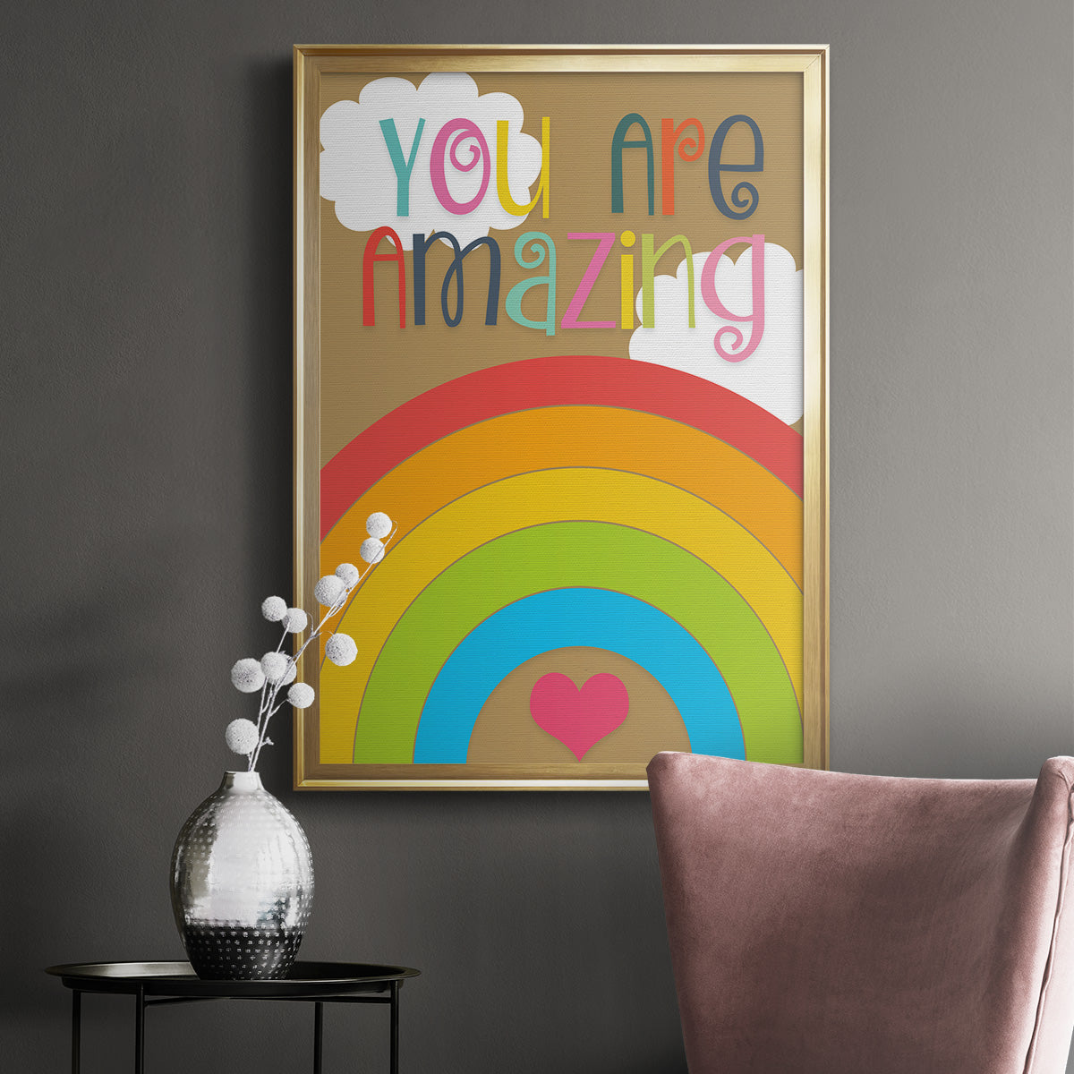 You Are Amazing - Modern Framed Canvas Print