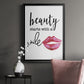 Beauty Starts With A Smile - Modern Framed Canvas Print