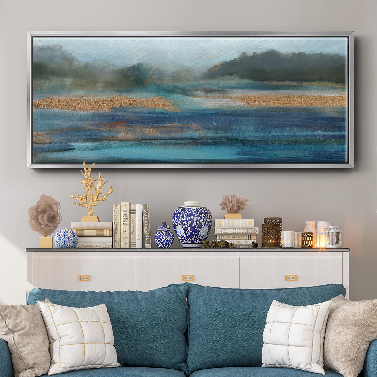 Cold Spring - Floater Framed Canvas Print