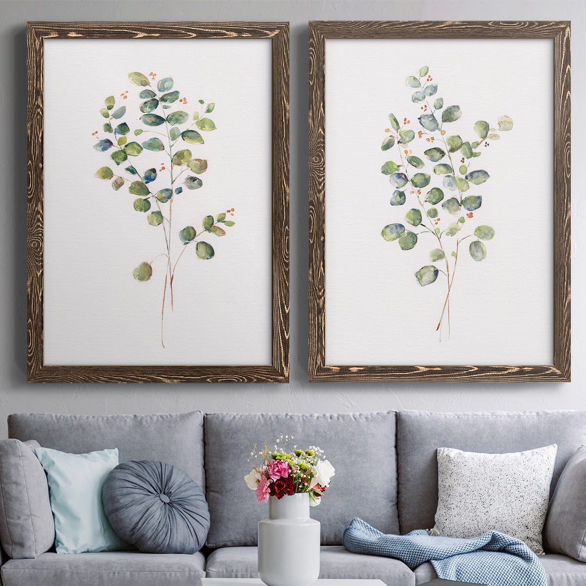 Eucalyptus I   - Premium Framed Canvas 2 Piece Set - Ready to Hang