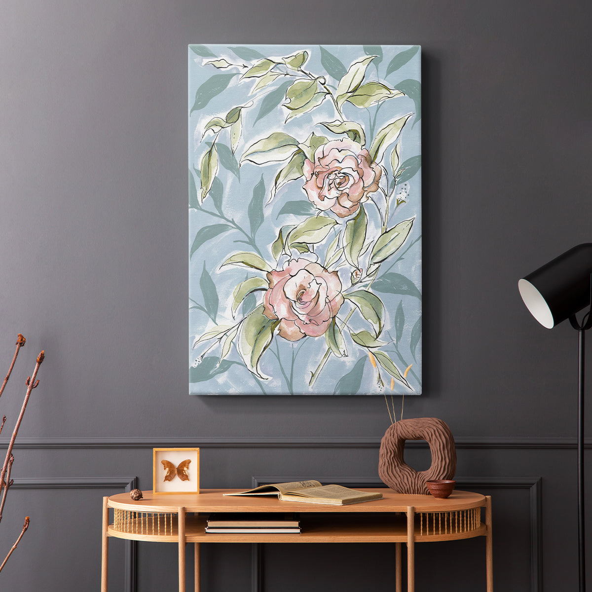 Faded Camellias II - Canvas Art Print