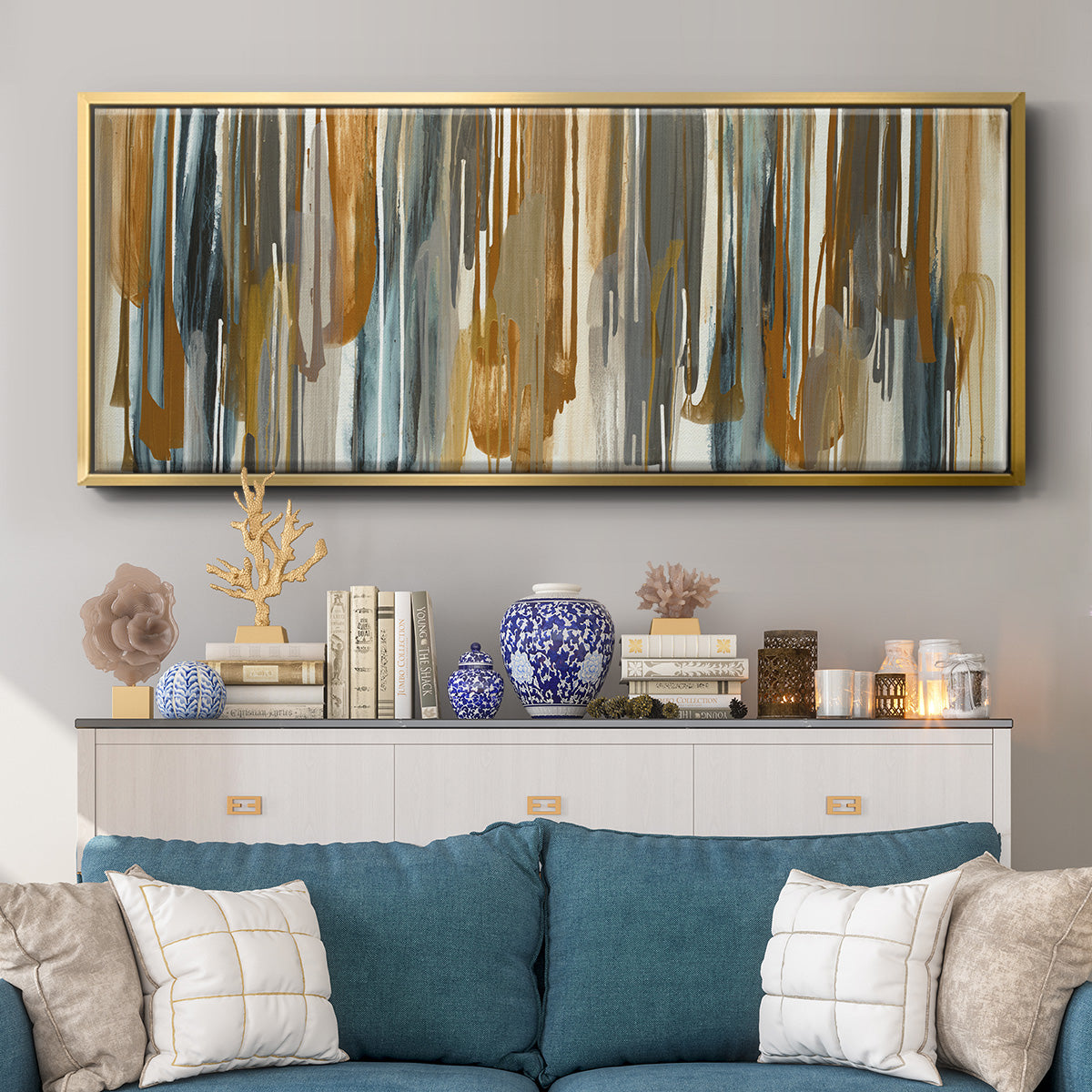 Optical Illusion - Floater Framed Canvas Print