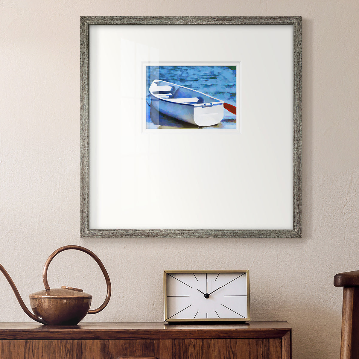 Colorful Rowboat II Premium Framed Print Double Matboard