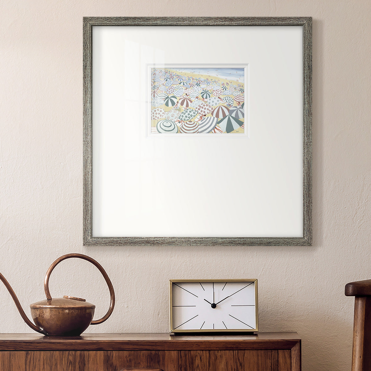 Subtle Beach- Premium Framed Print Double Matboard