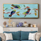 Bitty Birds I - Floater Framed Canvas Print