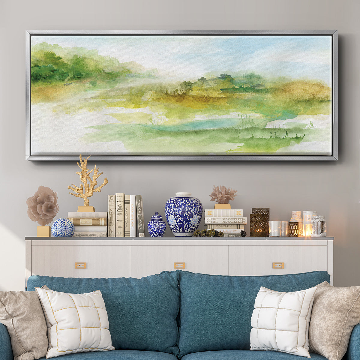 Dreamy Highland - Floater Framed Canvas Print