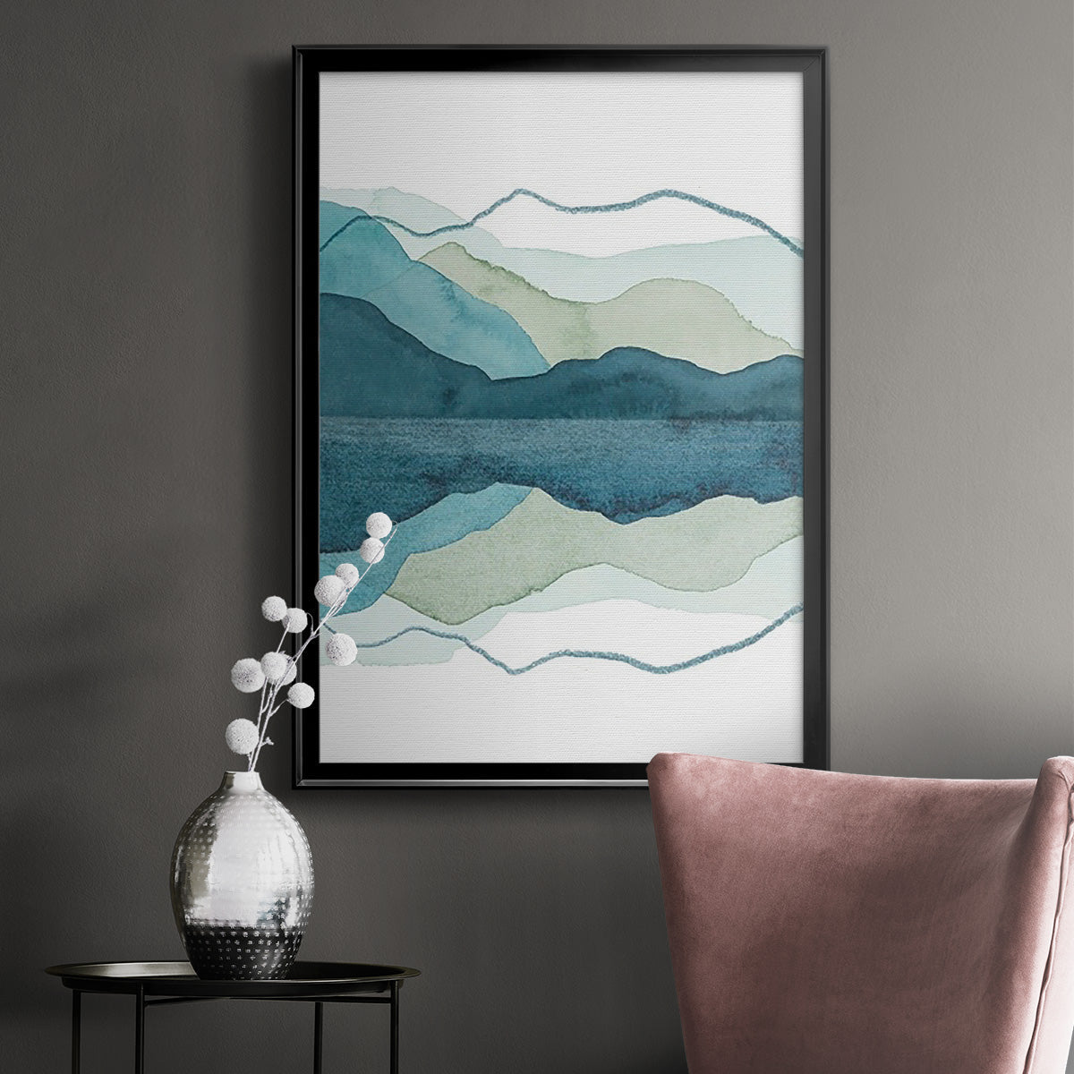 Icicle Range I - Modern Framed Canvas Print