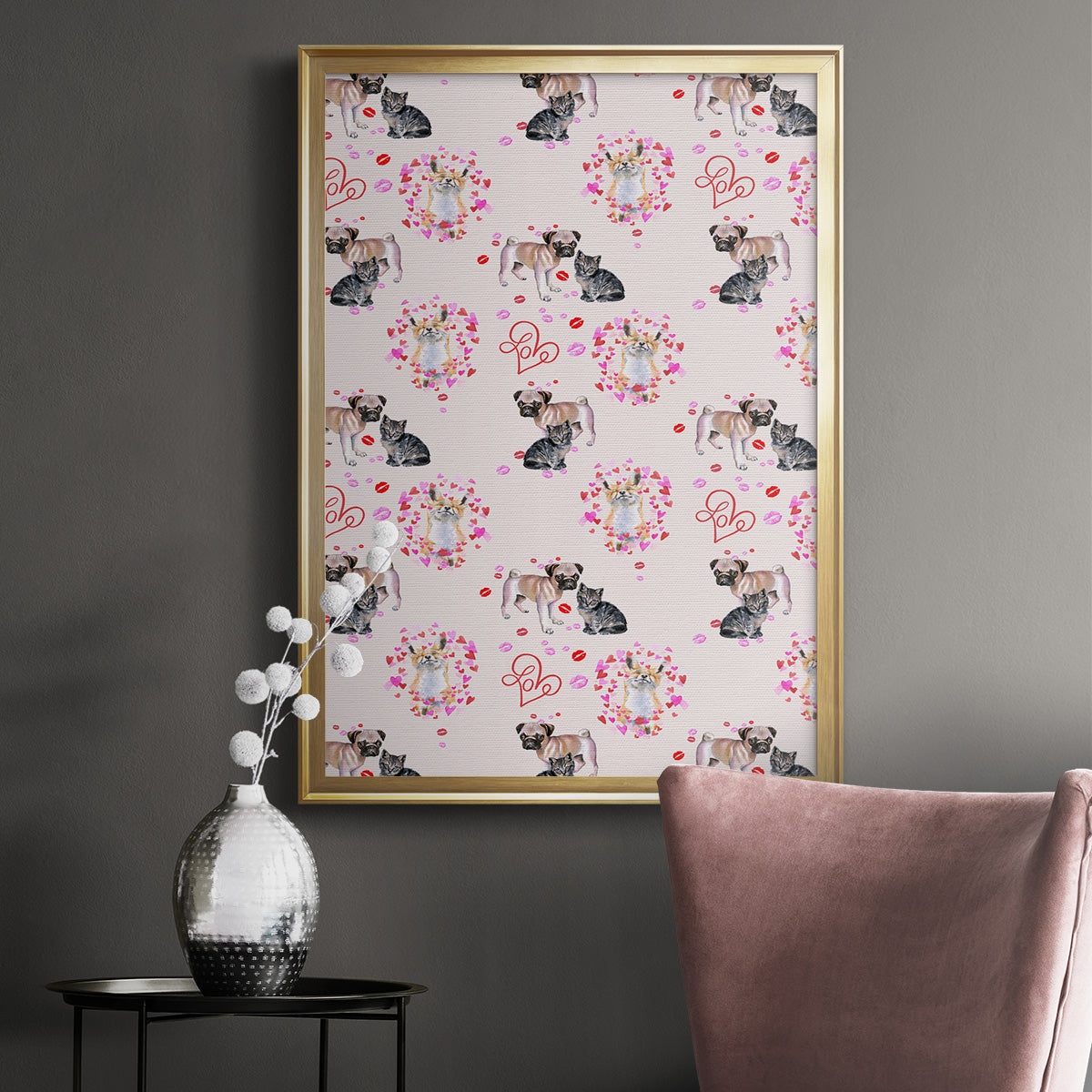 Cute Couture Collection E - Modern Framed Canvas Print