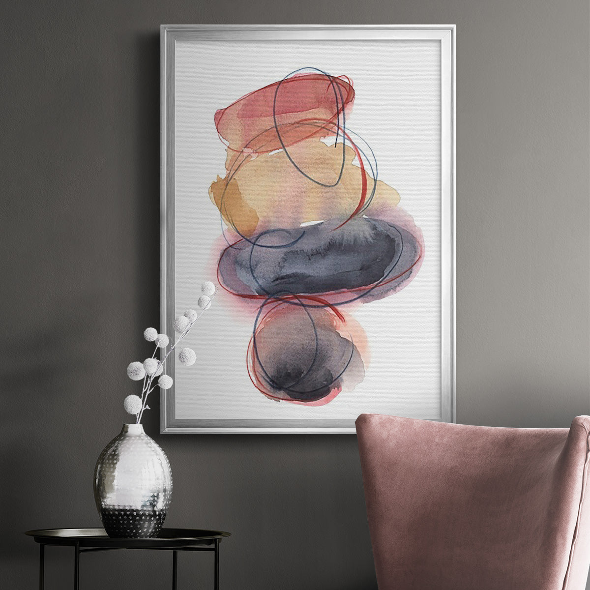 Balancing Act I - Modern Framed Canvas Print