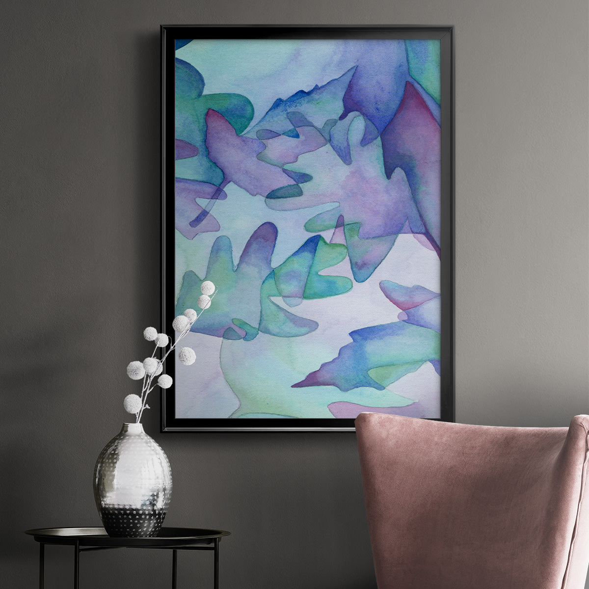 Fallen Leaves - Modern Framed Canvas Print